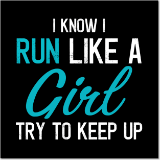 Funny Running Runner Marathon Running Mom Girl Posters and Art